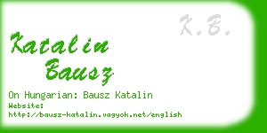 katalin bausz business card